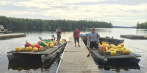 barges with buoys