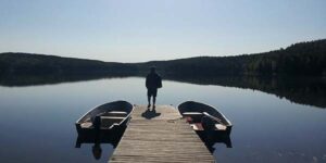 man on dock