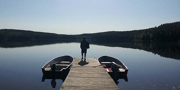 man on dock